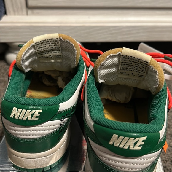 Nike Dunk Low X Off-White Pine Green 2019 Sneakers - Picture 6 of 9
